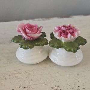 Vintage Aynsley Bone China Salt And Pepper